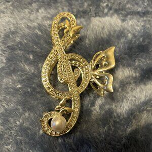 Fancy Hair Clip Unique Music Note G Clef Large Claw Hair Clip 4”